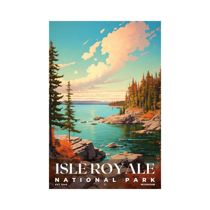 Isle Royale National Park Poster, Travel Art, Office Poster, Home Decor | S6